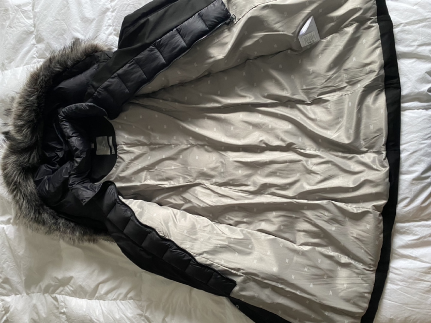 Soia & Kyo Black Down-Filled Long Parka - Size M - photo 2