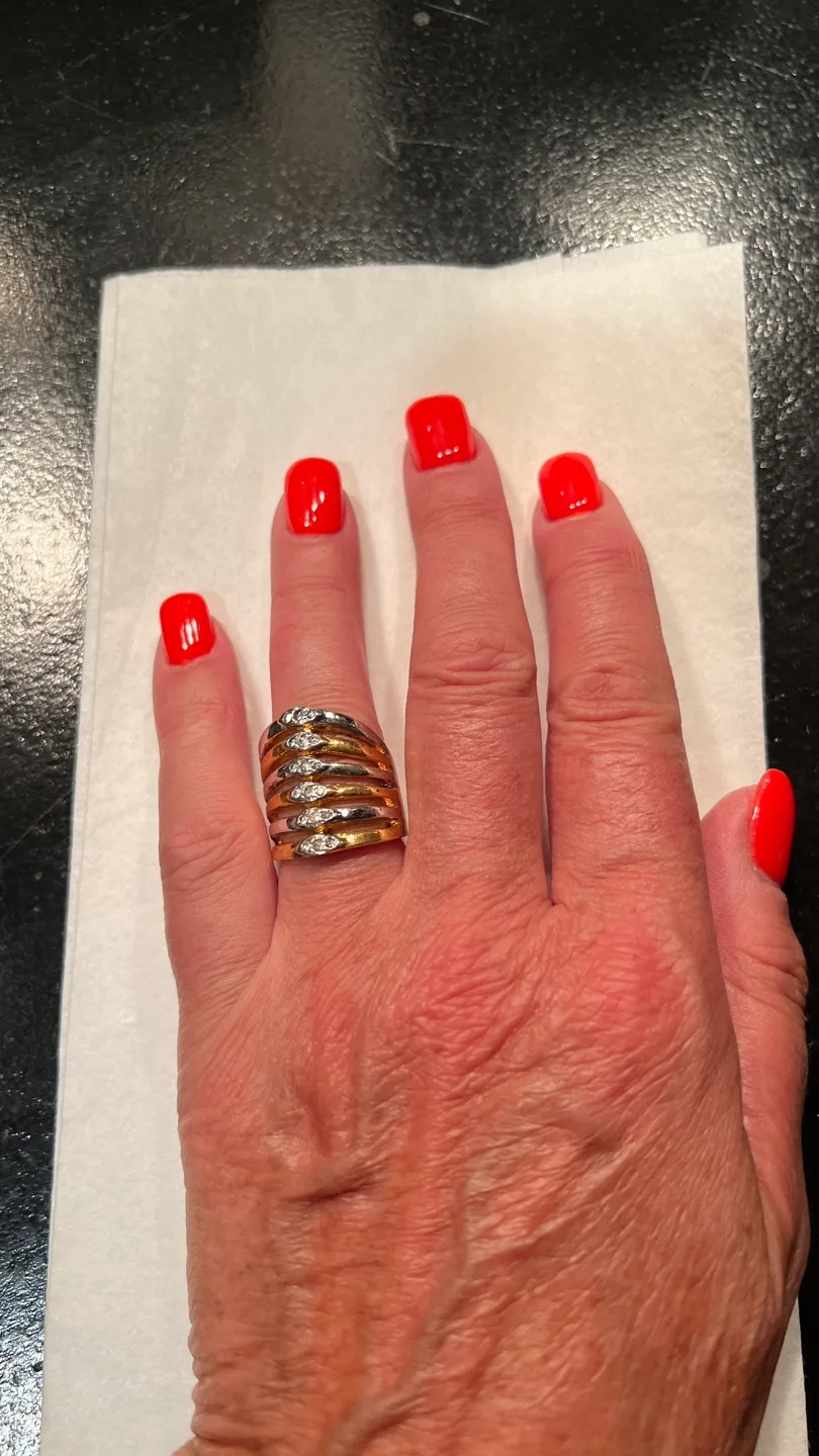 Five Statement Rings - Gold Tone and Cubic Zirconia image indicator(2)