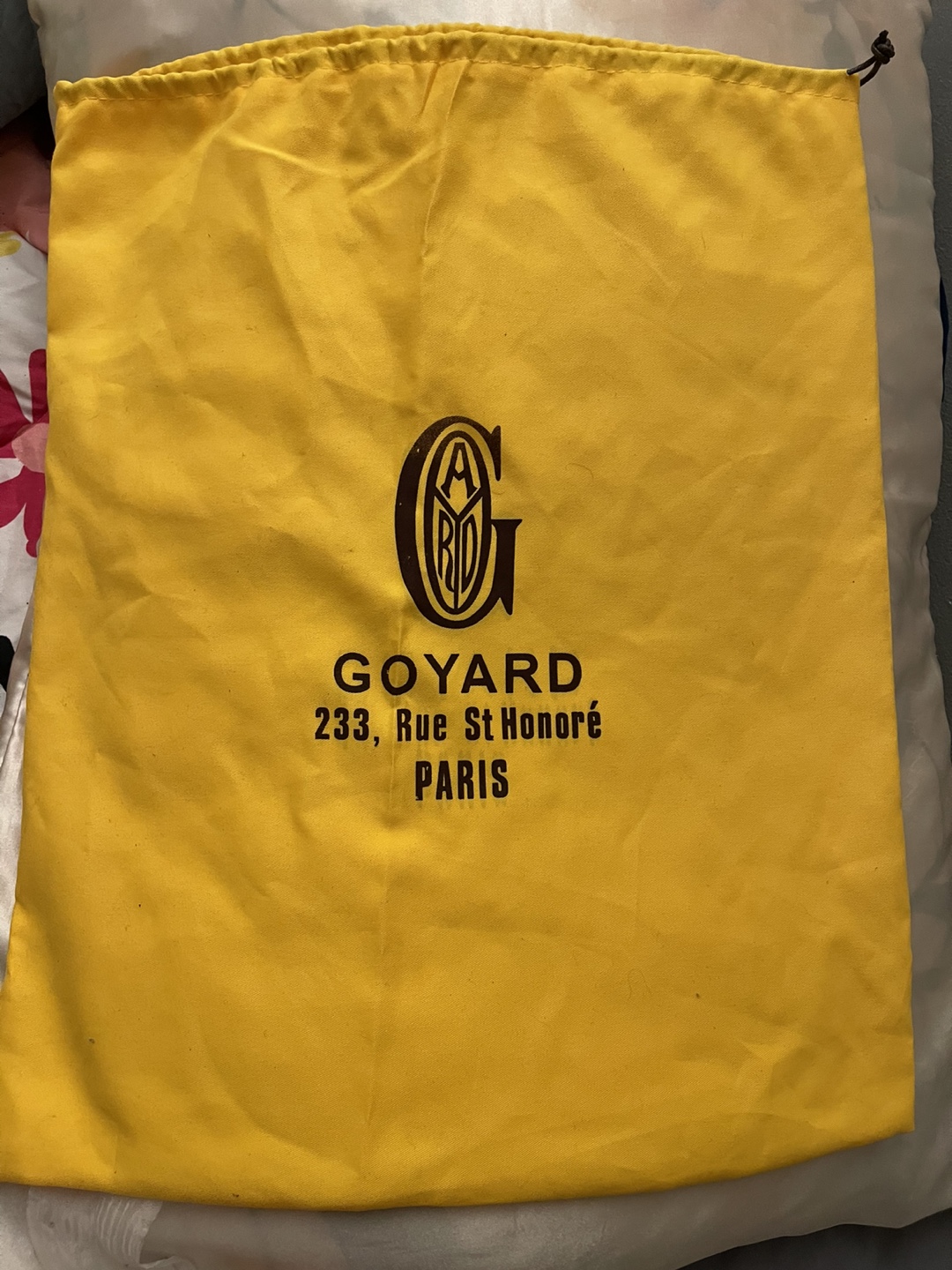 GOYARD Paris Yellow Dust Bag
