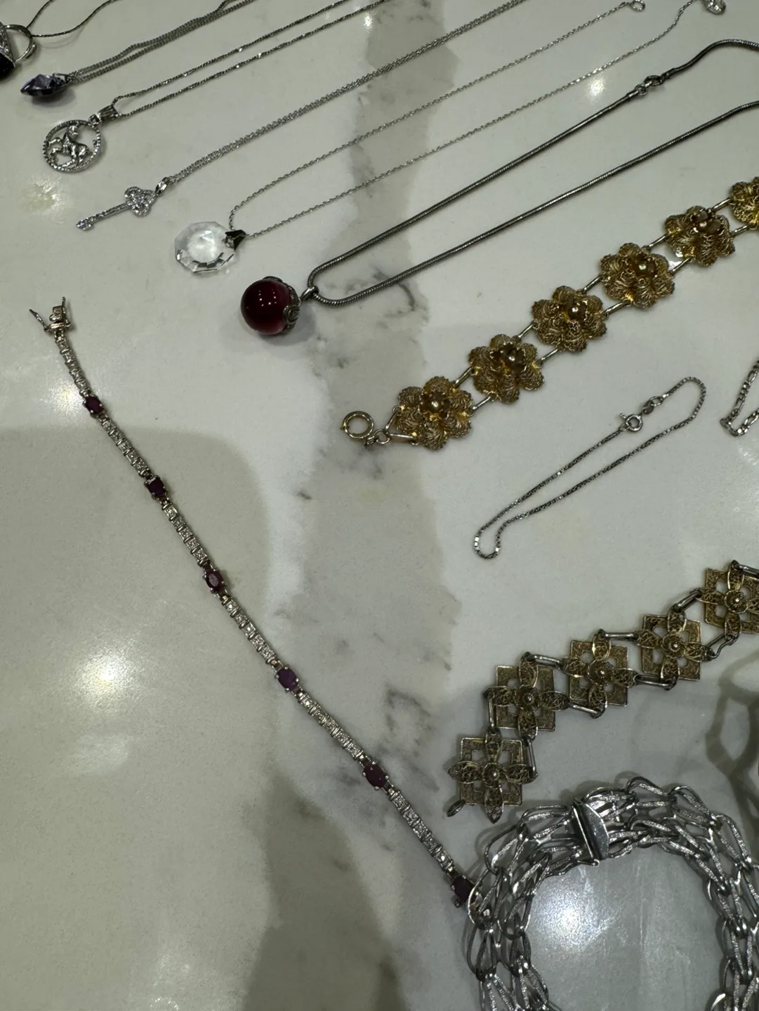 Sterling silver 925 vintage & morden lot image indicator(4)