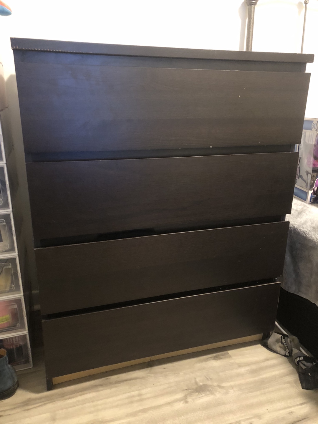 Dark Brown 4-Drawer Chest