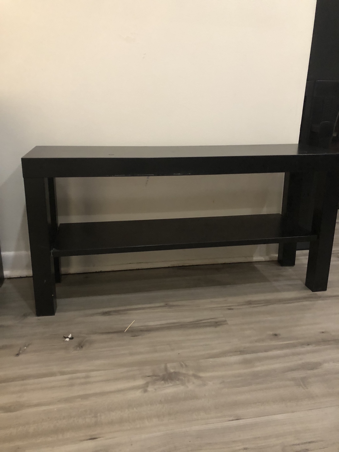 Black Entryway Bench with Shelf - photo 2