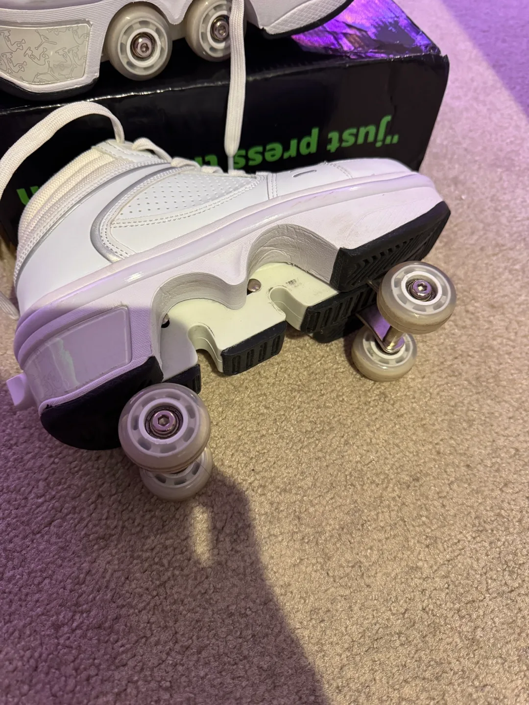 White Roller Sneakers - Size 5.5 image indicator(2)