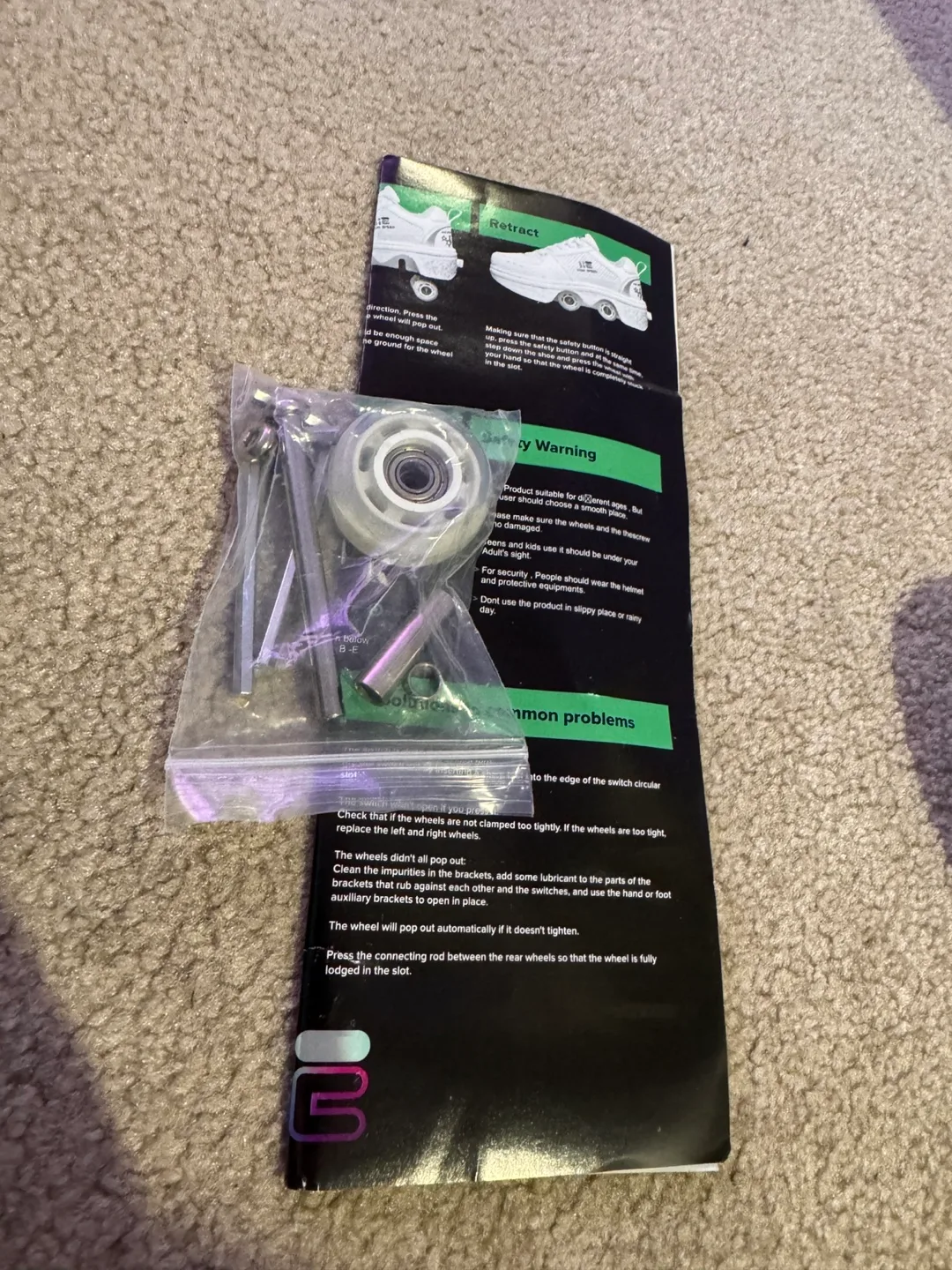 White Roller Sneakers - Size 5.5 image indicator(4)