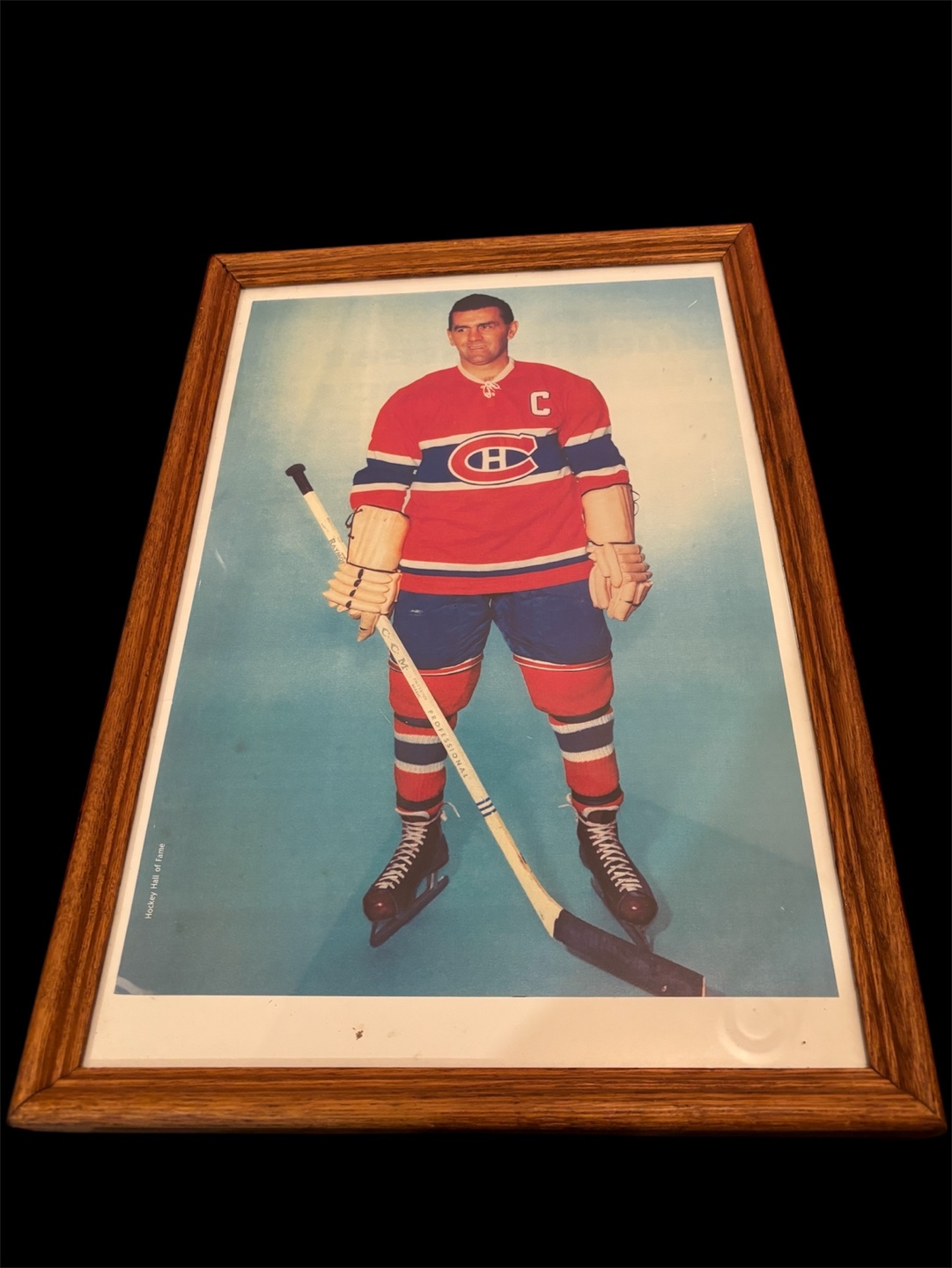 Vintage Montreal Canadiens Hockey Player Framed Print 🏈