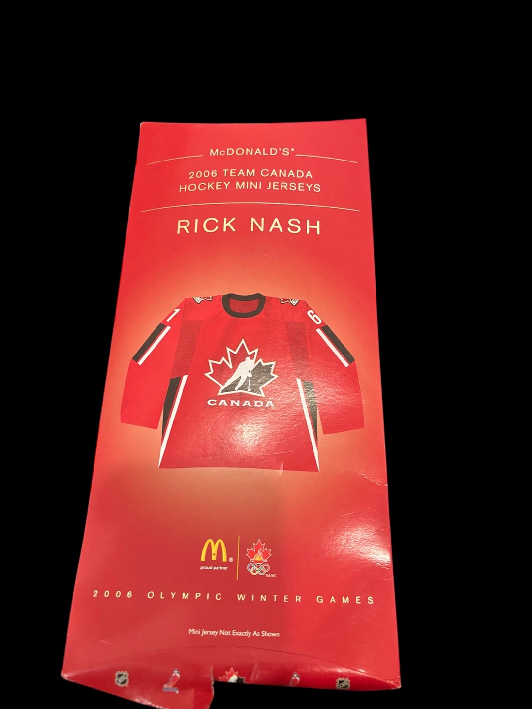 2006 Team Canada Rick Nash McDonald's Hockey Mini Jersey 🏈