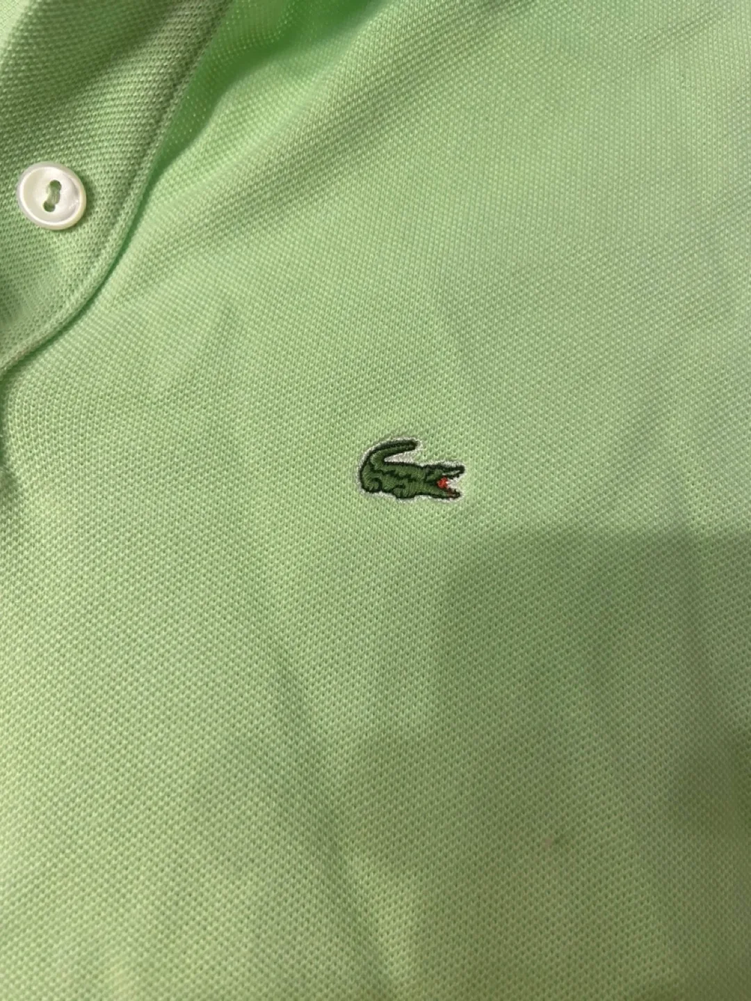 Women's Lacoste Size 36 Light Green Polo Shirt 🏈 image indicator(5)