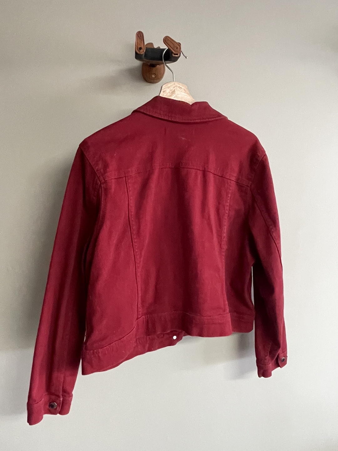 Women’s Red Denim Jacket - Size XL - photo 2