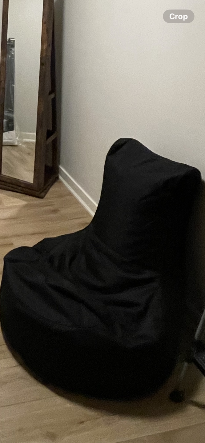 Black beanbag chairs (2)