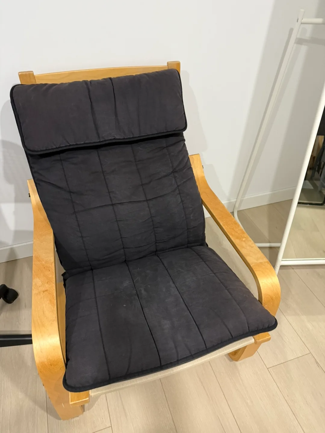 IKEA STRANDMON Wing Chair with Black Cushion image indicator(2)