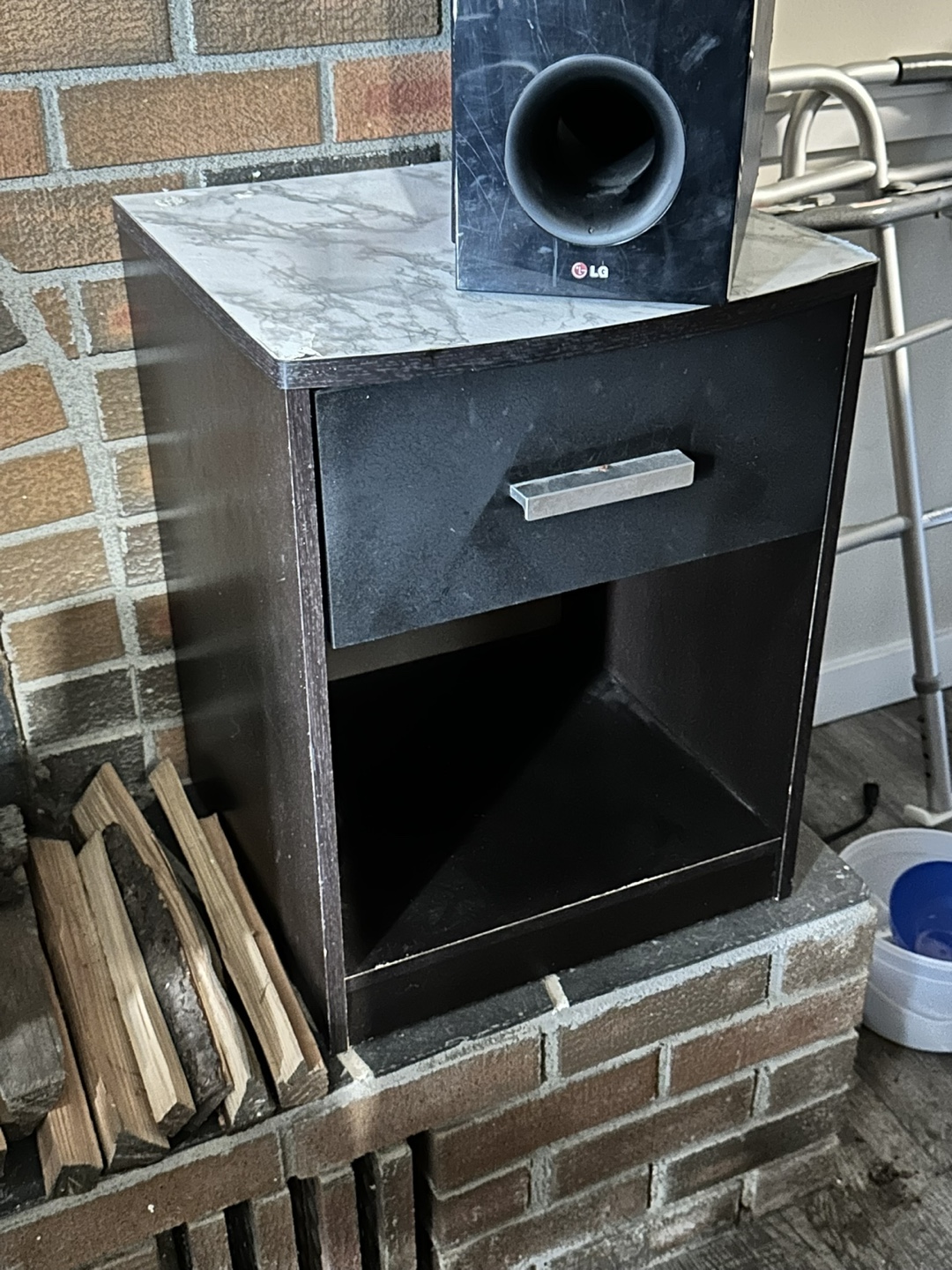 Dark brown nightstand
