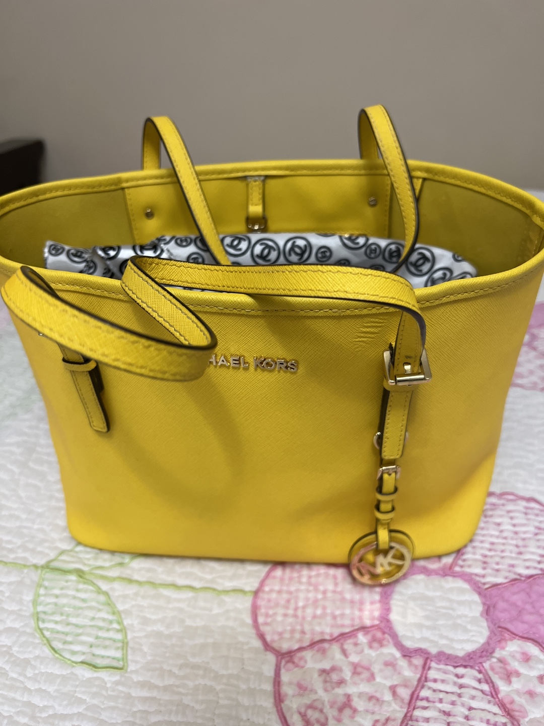 Bright Yellow Michael Kors Tote Bag
