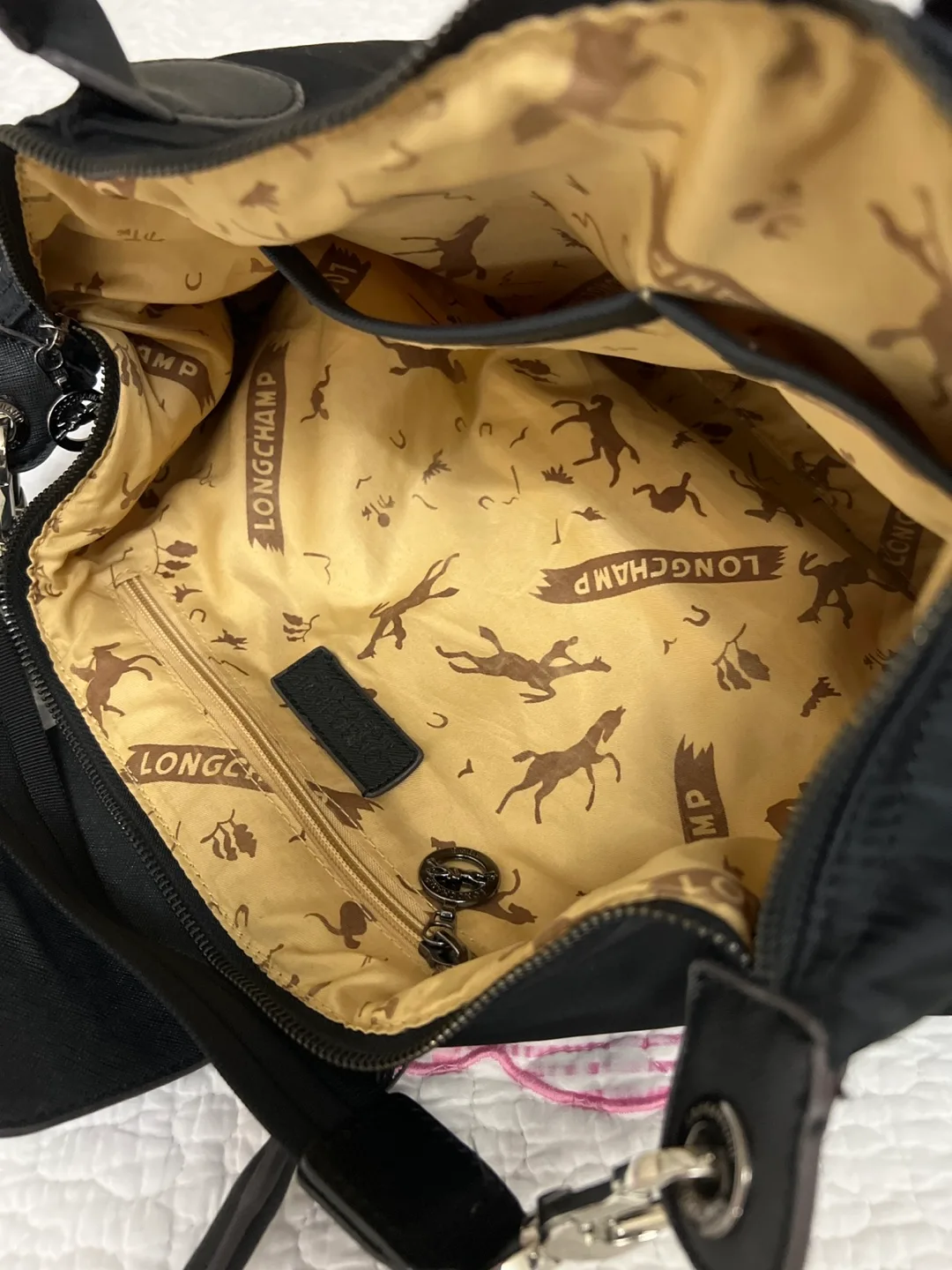 Longchamp Le Pliage Black Tote Bag image indicator(3)