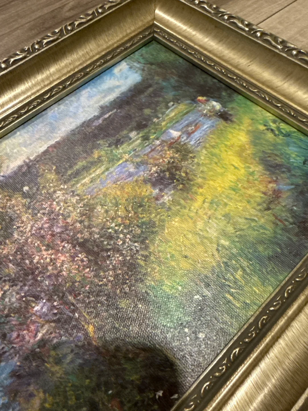 Framed Monet-inspired Landscape Painting image indicator(3)