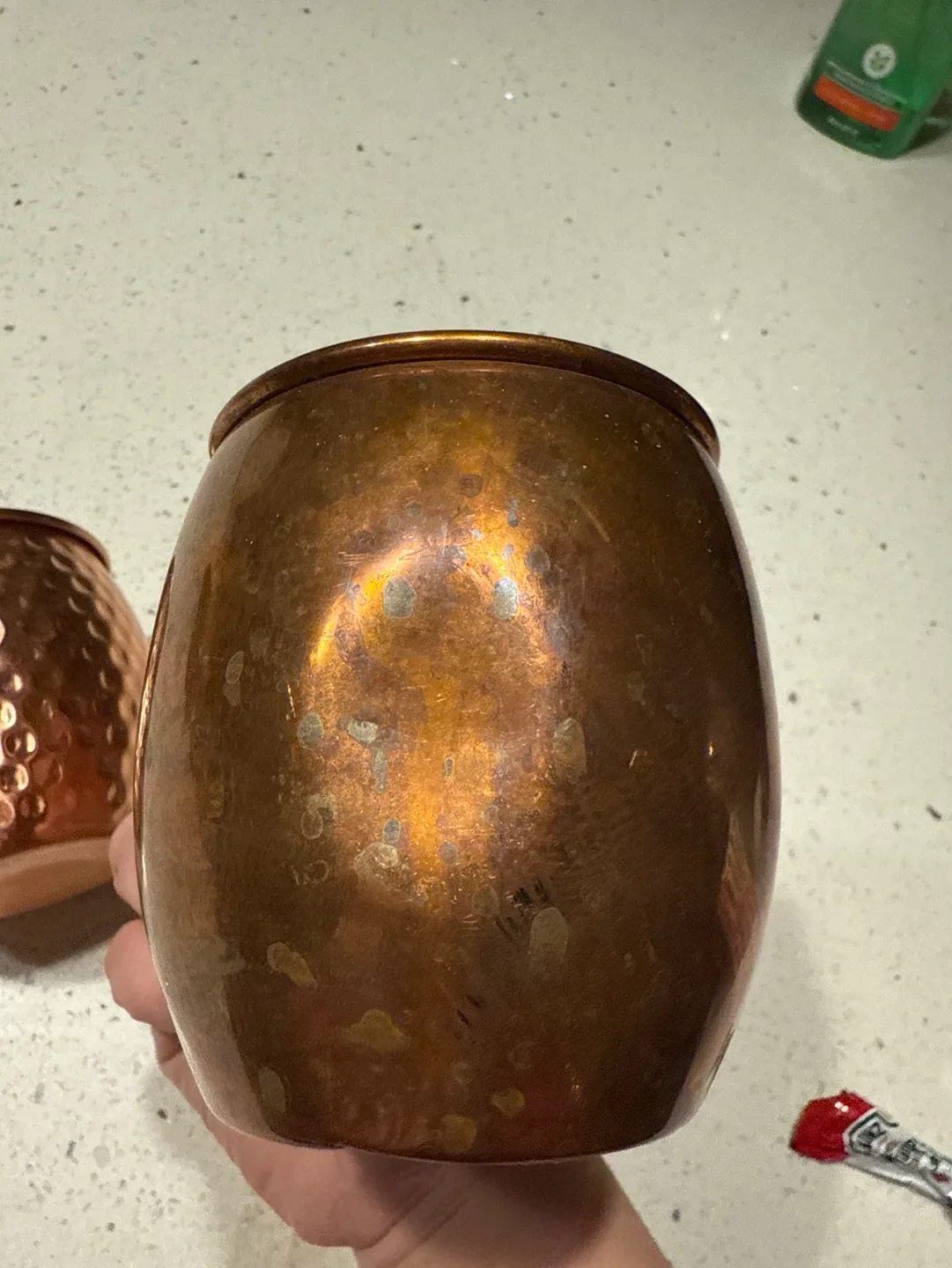 Two Copper Moscow Mule Mugs - One Branded image indicator(3)