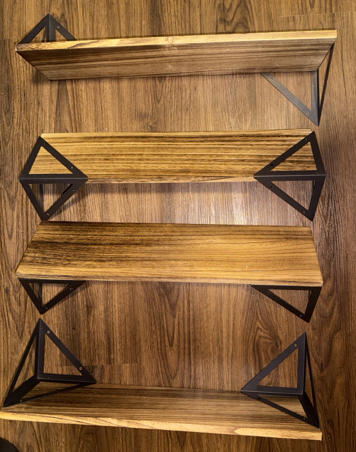 Set of Four Wooden Floating Shelves - photo 2
