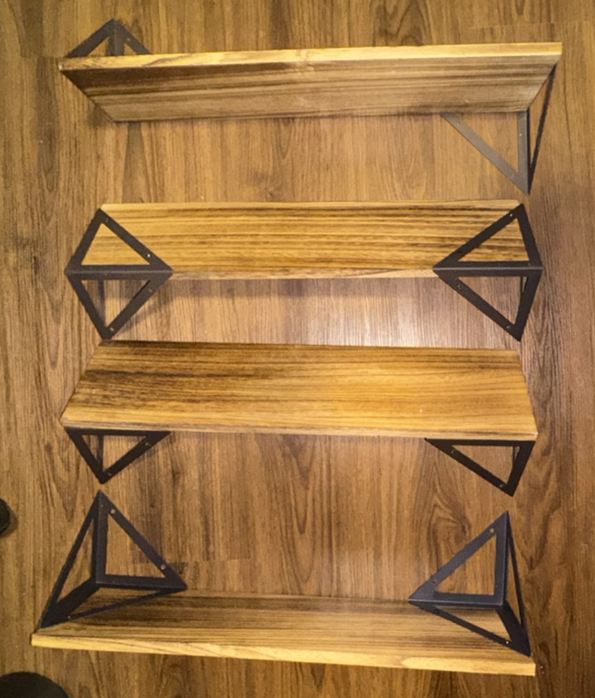 Set of Four Wooden Floating Shelves - photo 3