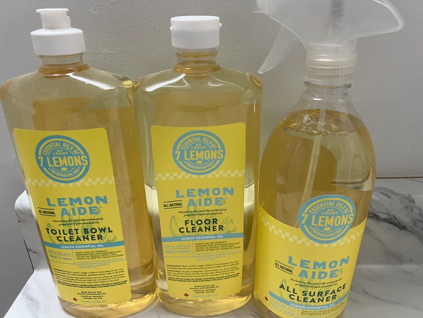Brand new Lemon Aide Cleaners (Toilet Bowl, Floor, All Surface) thumbnail