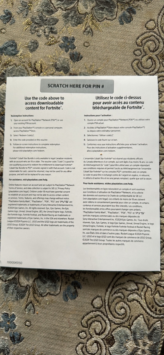 Fortnite Cobalt Star Bundle PlayStation Code - photo 2