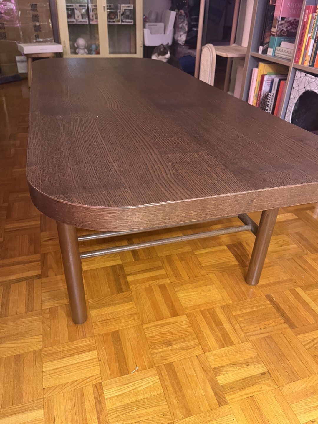 Dark Brown Coffee Table with Shelf - photo 2