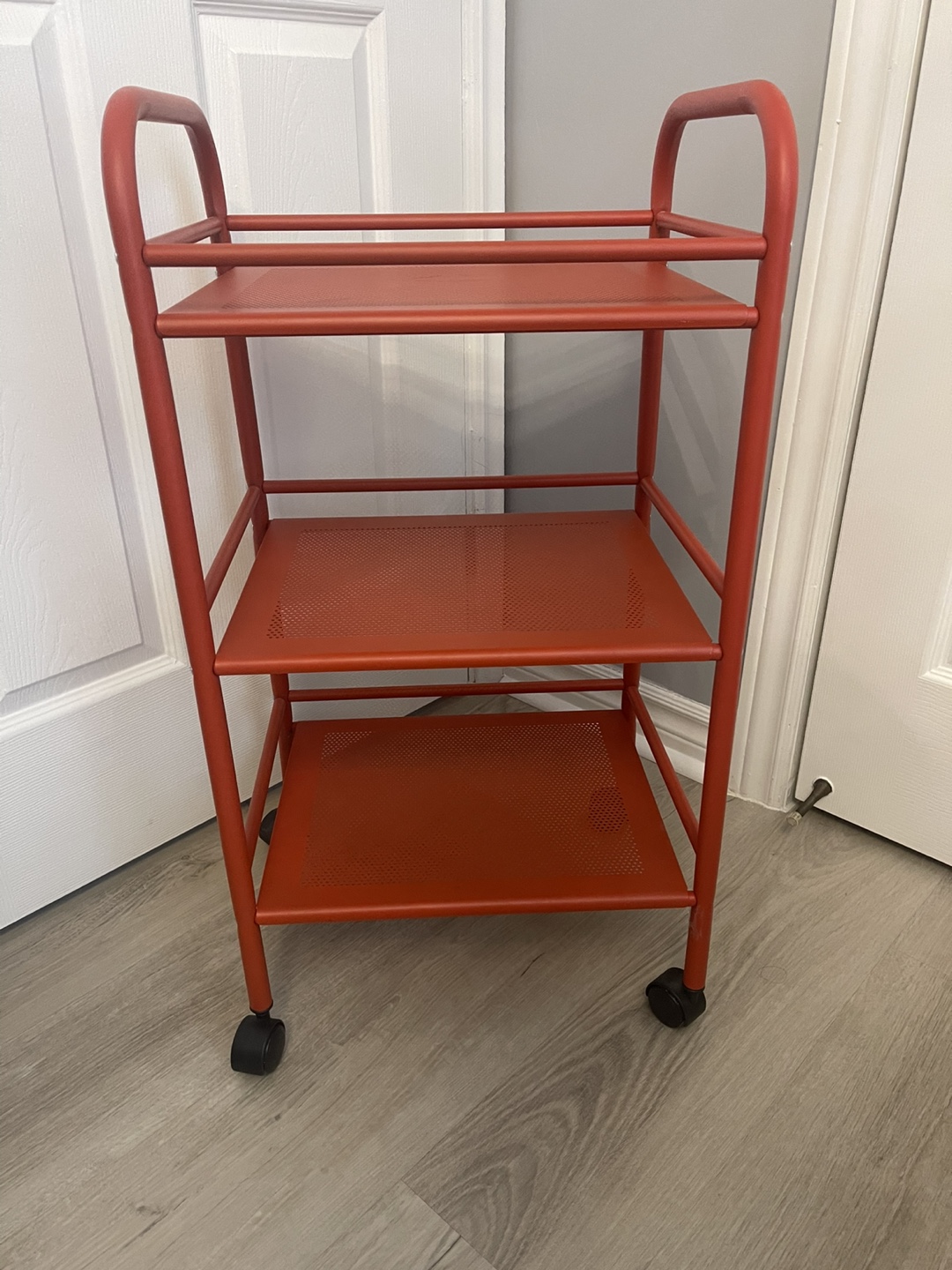 Three-Tier Rolling Cart - Red