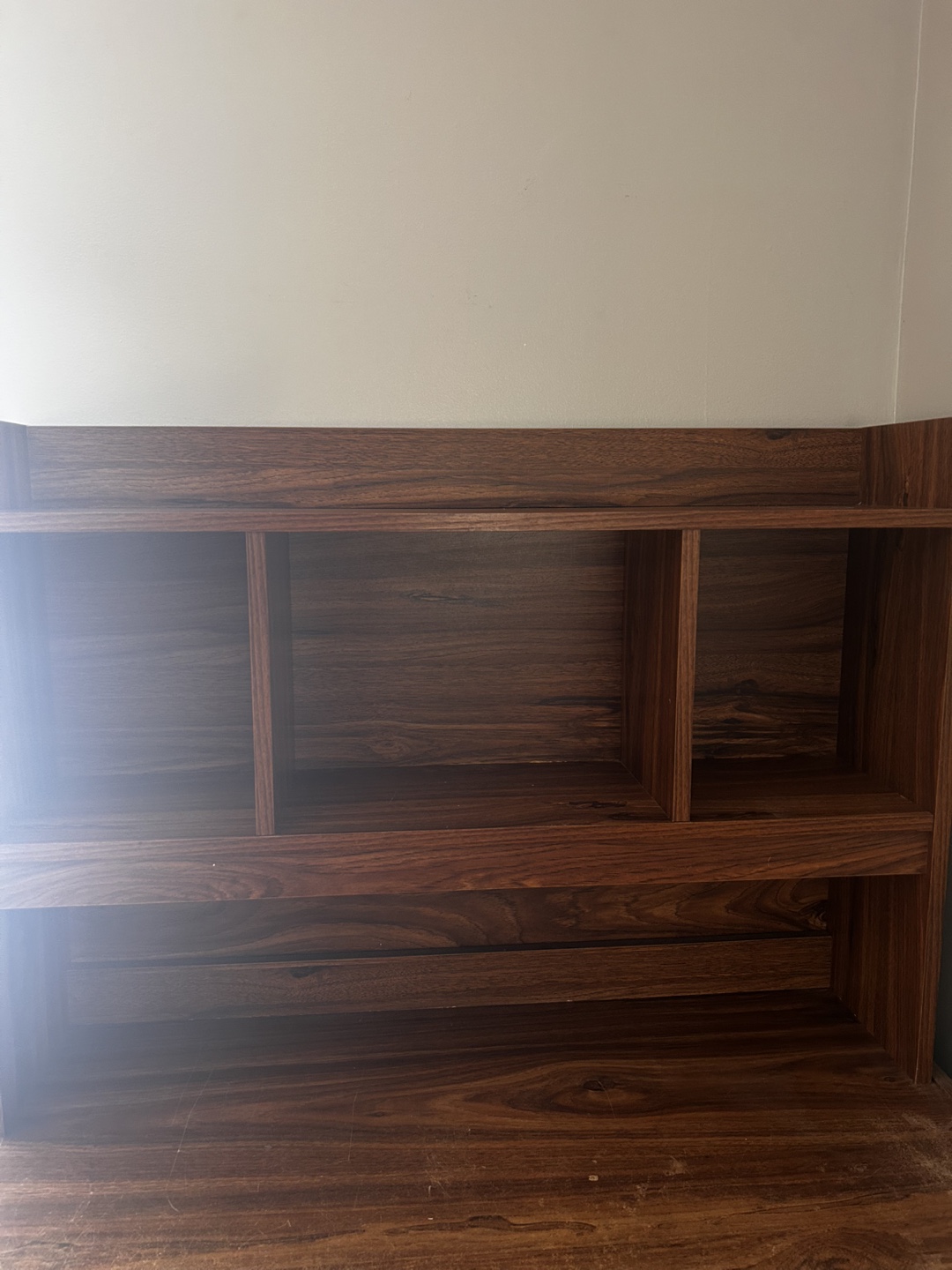 Brown Wooden Computer Desk with Hutch - photo 2