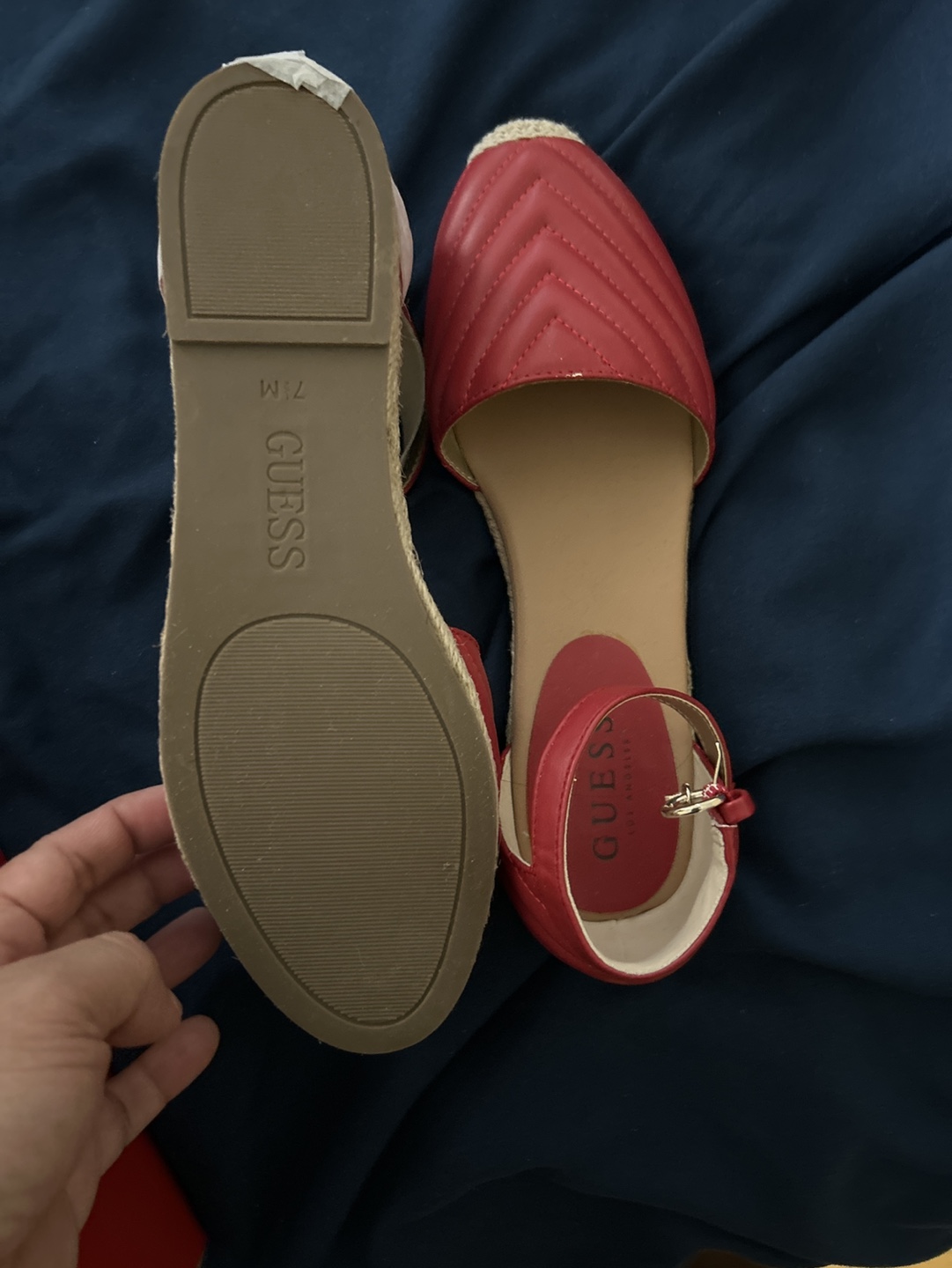 Red Guess Espadrille Sandals Size 7M