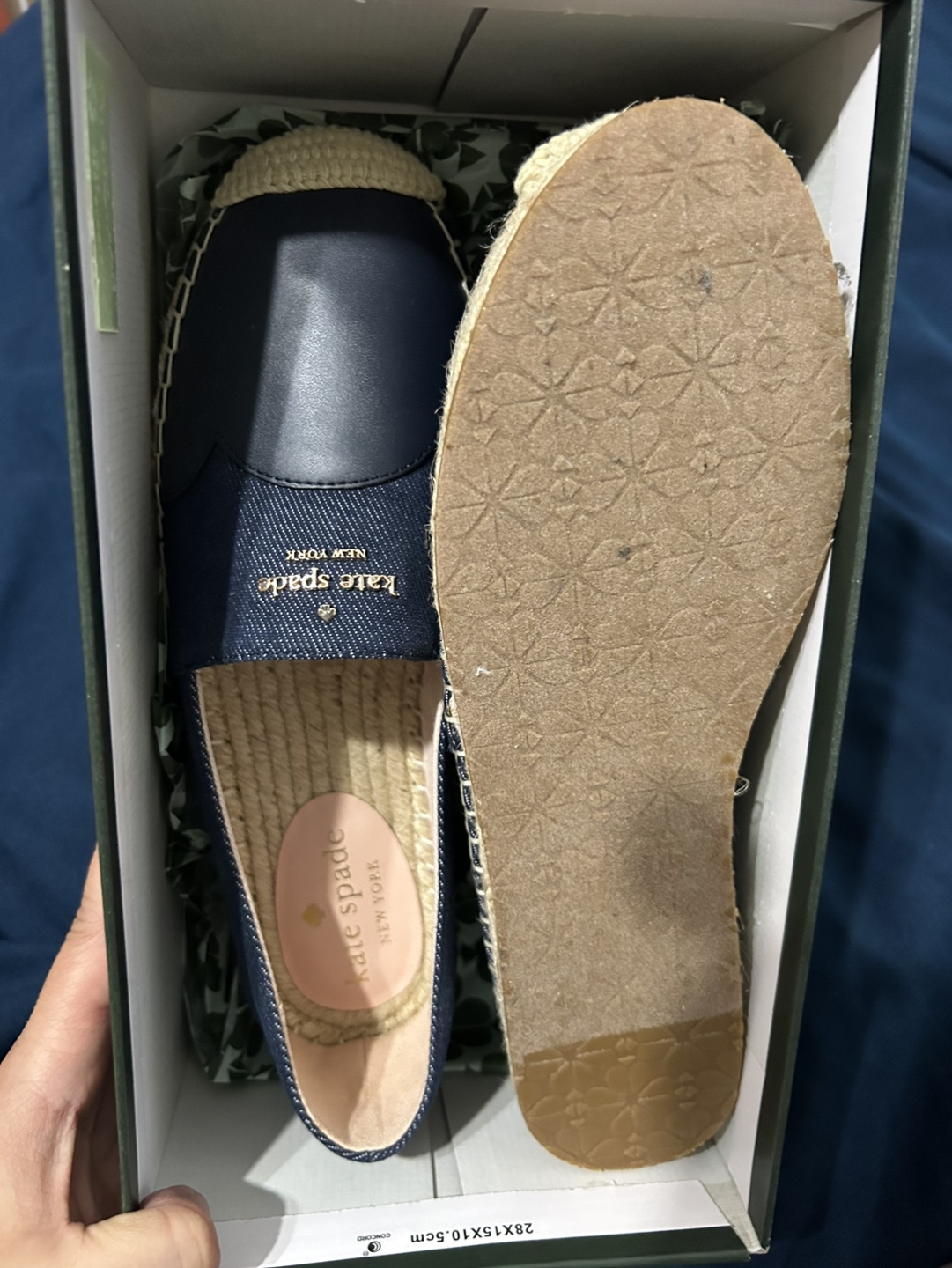 Kate Spade New York Women's Size 7B Navy Blue Espadrilles