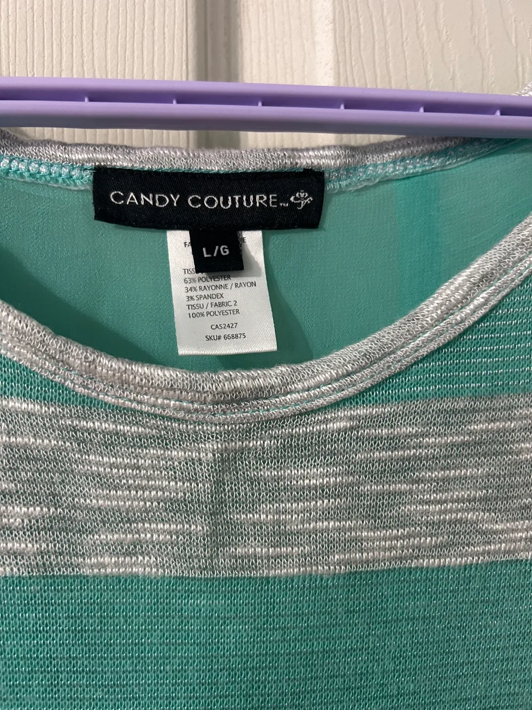 Teal and Grey Striped Blouse 🏈 image indicator(3)