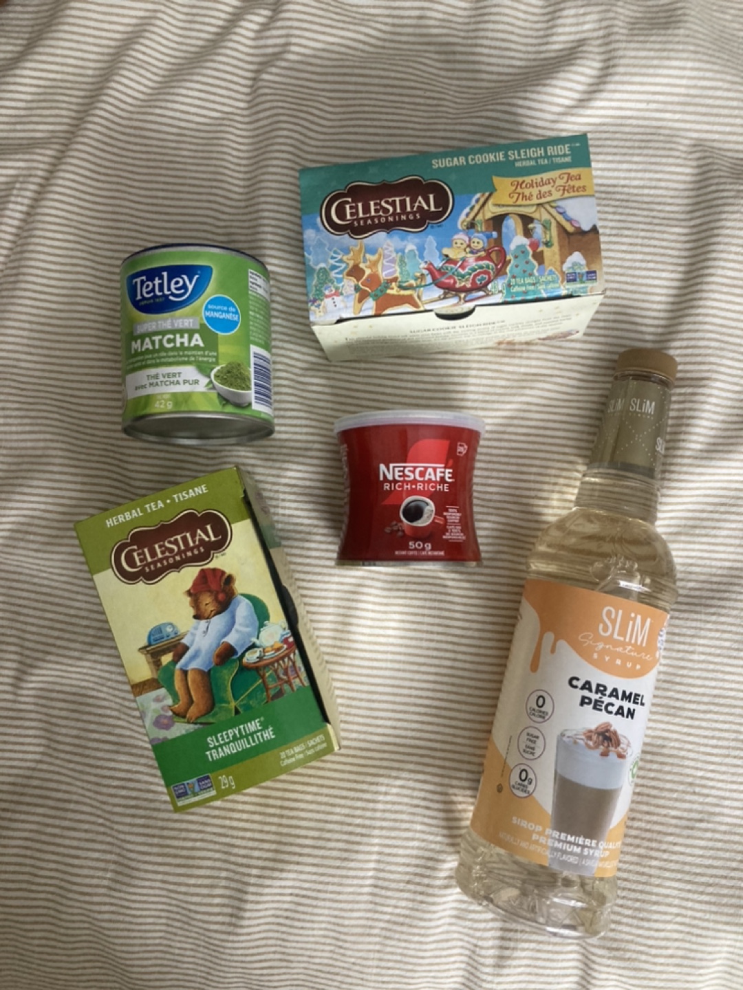 assortment of tea and coffee stuff