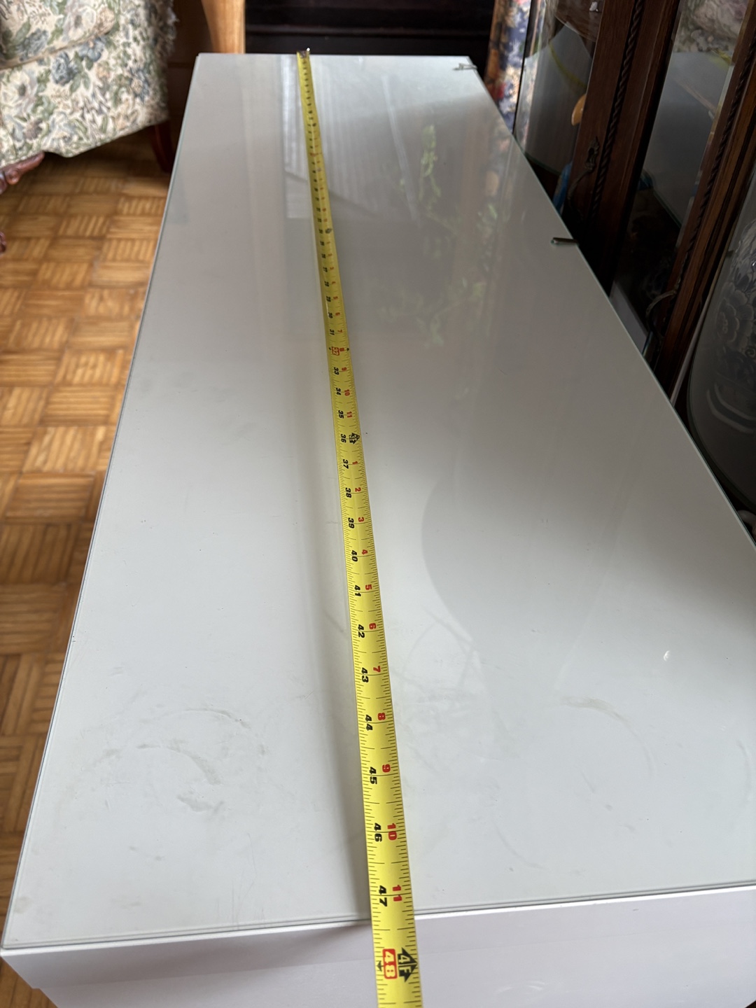 IKEA Malm Dressing Table Desk White Glass Top - photo 5