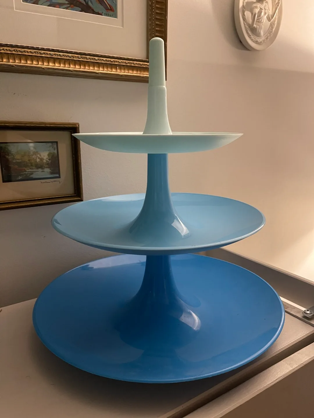 Koziol 3-Tiered Serving Stand - Pastel Blue & White image indicator(6)