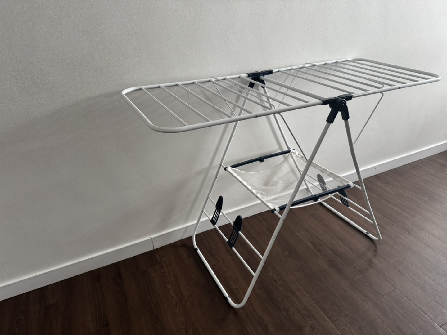 White Foldable Clothes Drying Rack - photo 2
