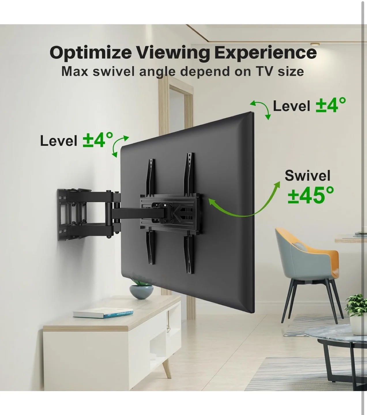 New Full-Motion TV Wall Mount Bracket for 32-65 inch Screens image indicator(4)