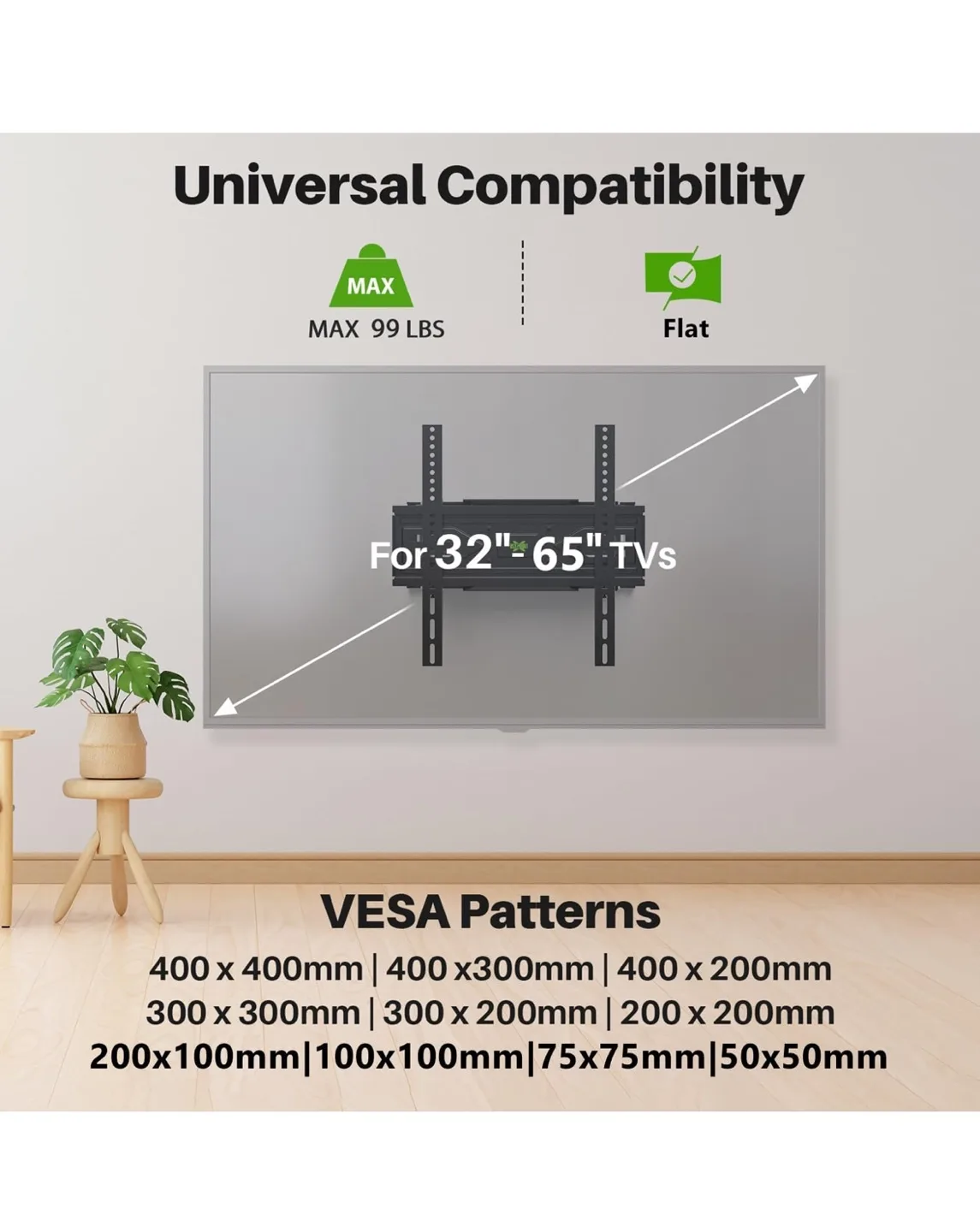 New Full-Motion TV Wall Mount Bracket for 32-65 inch Screens image indicator(2)