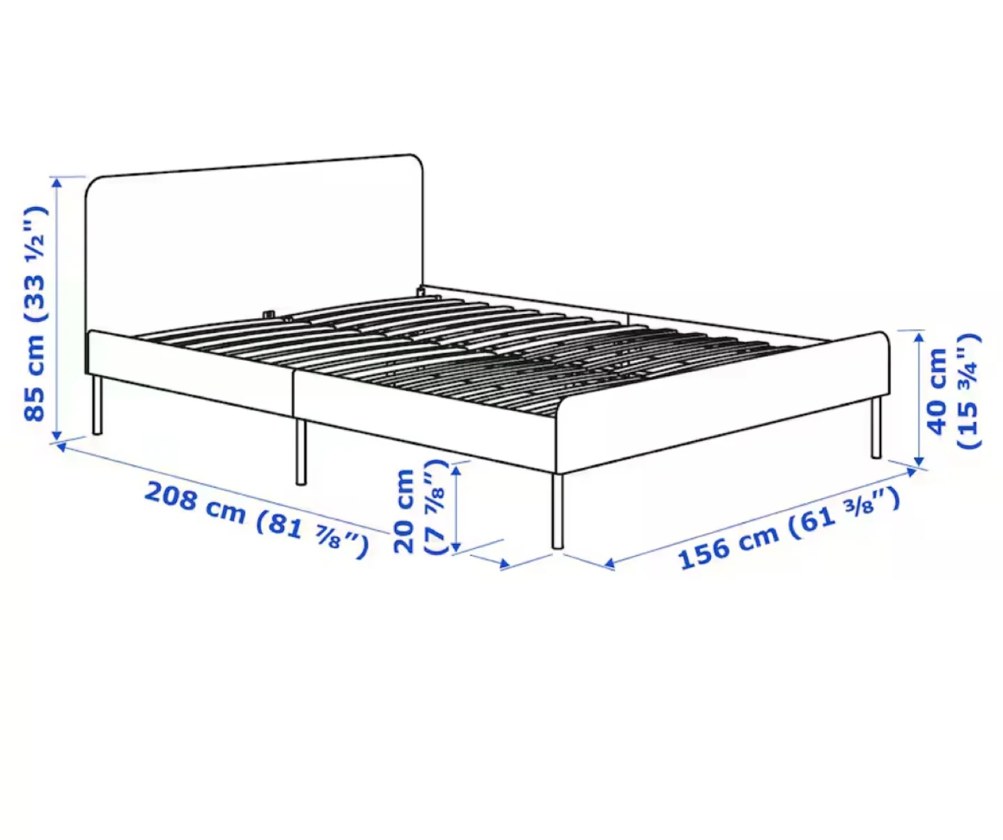 Upholstered Queen Bedframe — Slattum Ikea image indicator(3)