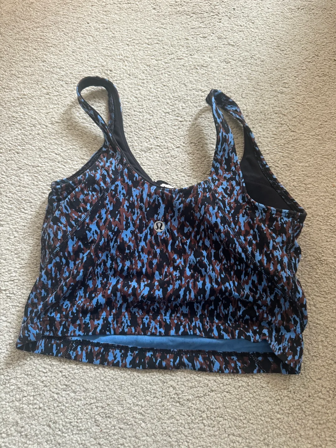 Lululemon Blue Camo Crop Top image indicator(2)