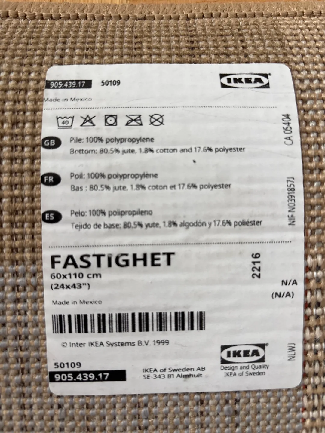 IKEA FASTIGHET Rug - 60x110 cm 🏈 image indicator(2)