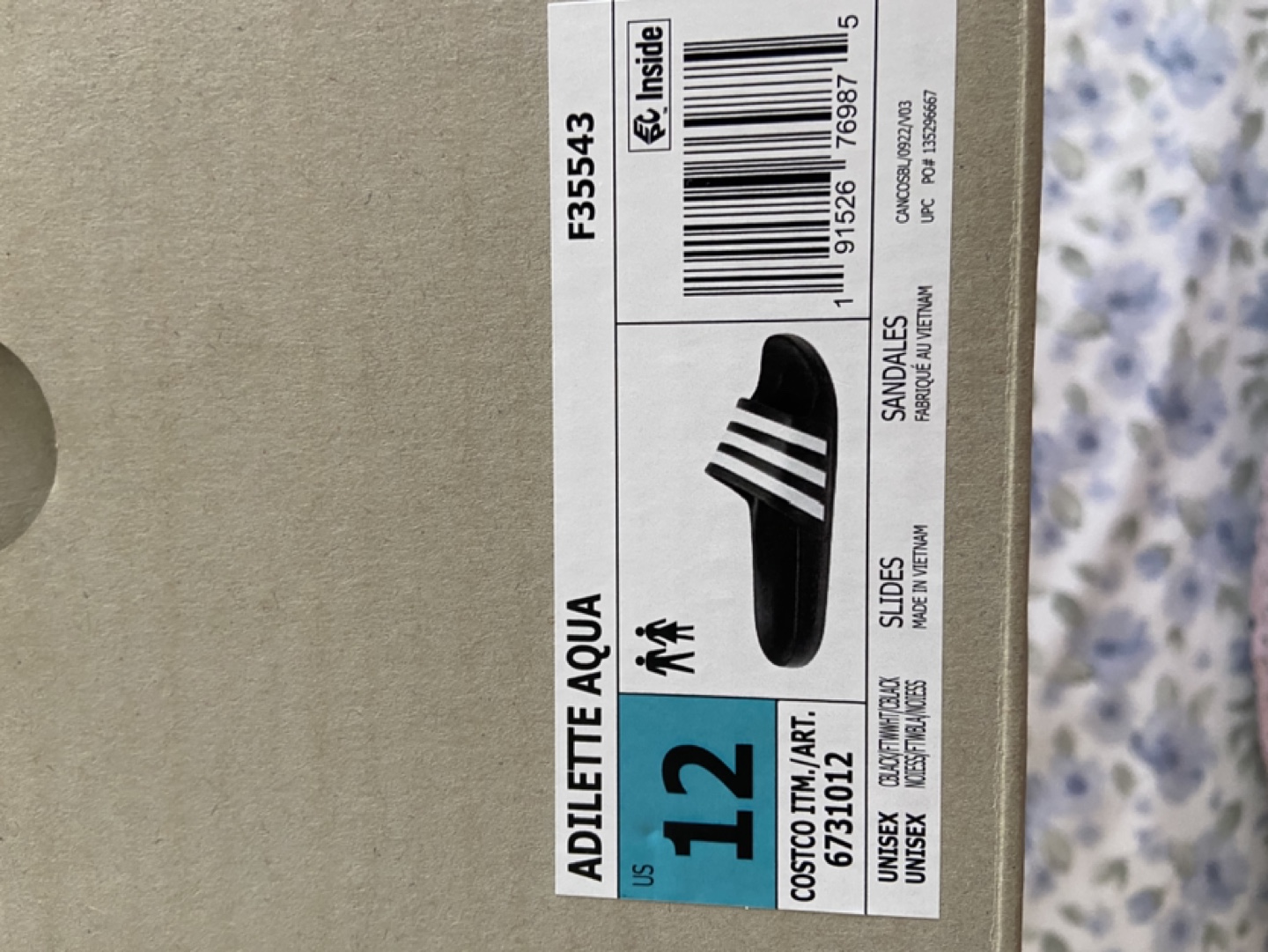 Adidas Adilette Aqua Slides - Size 12 US - Unisex - photo 3