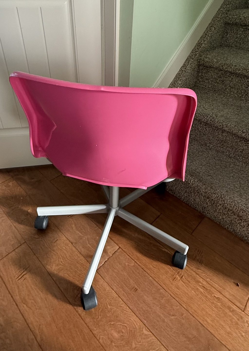 Pink Rolling Desk Chair - photo 4