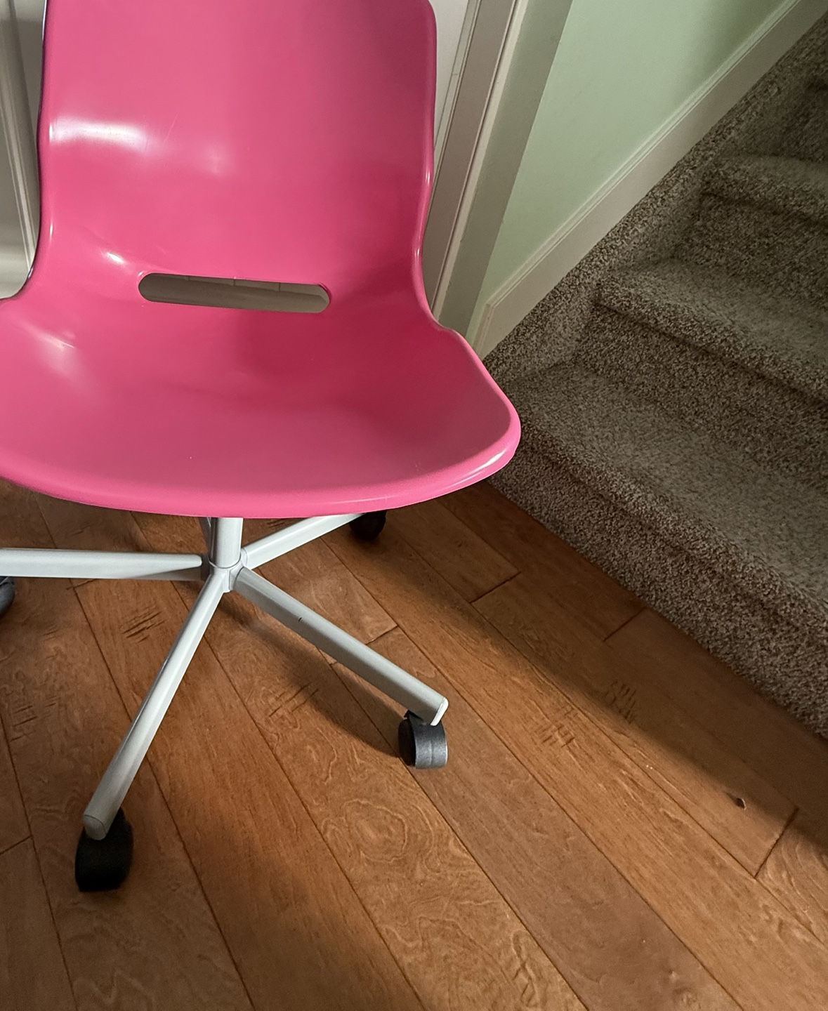 Pink Rolling Desk Chair