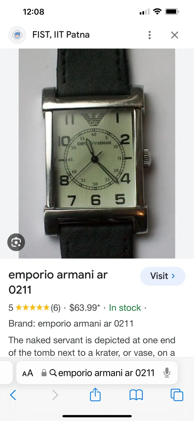 Emporio Armani Men's Quartz Watch image indicator(5)