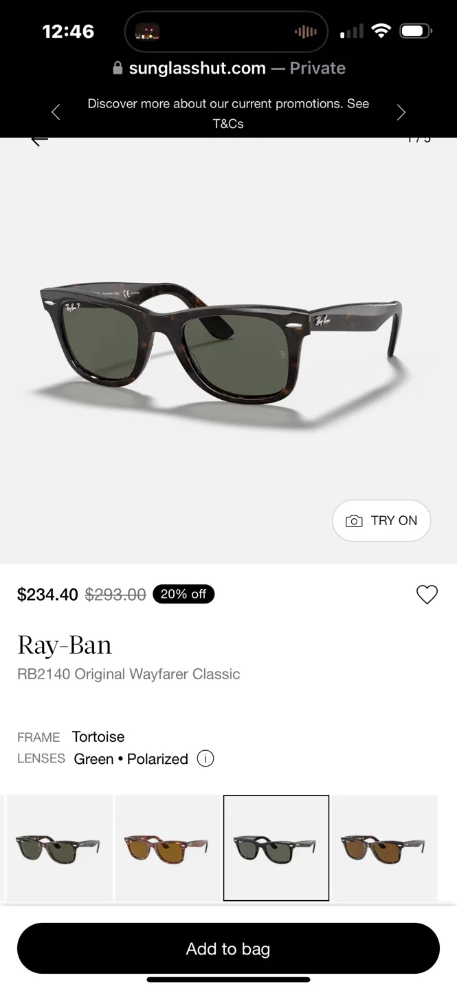 Ray-Ban Wayfarer Sunglasses RB2140 image indicator(9)