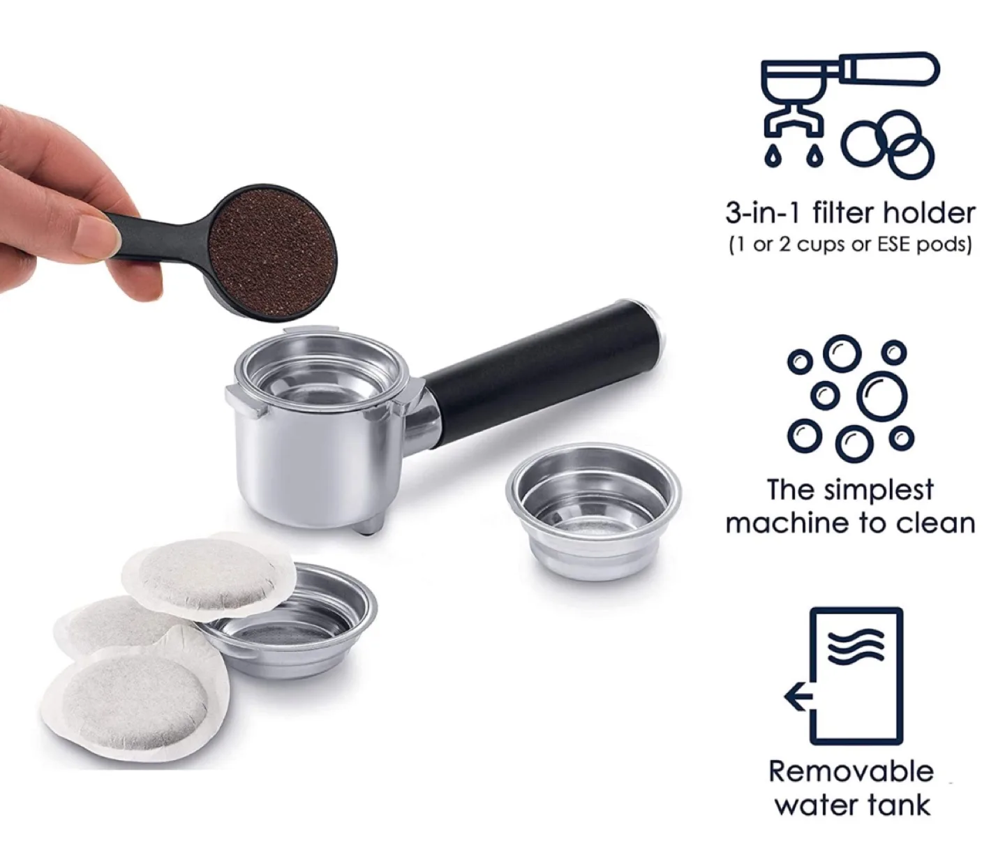 De'Longhi Espresso and Cappuccino Machine / Coffee Maker image indicator(6)