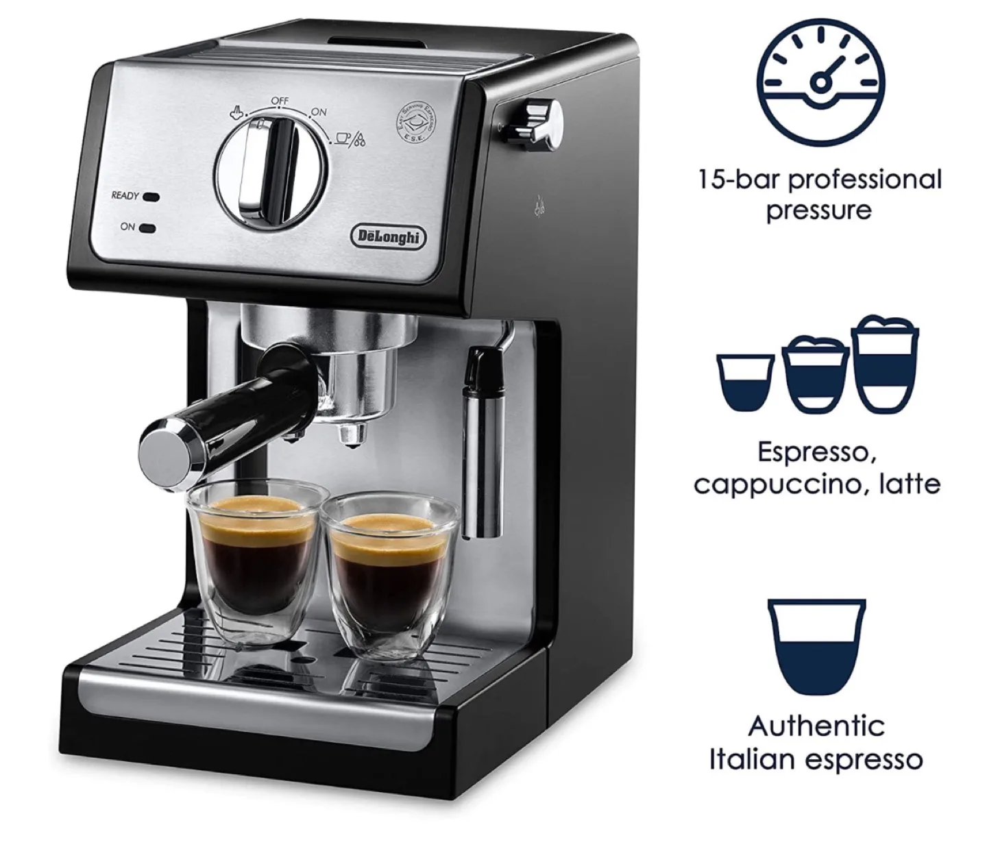 De'Longhi Espresso and Cappuccino Machine / Coffee Maker image indicator(7)