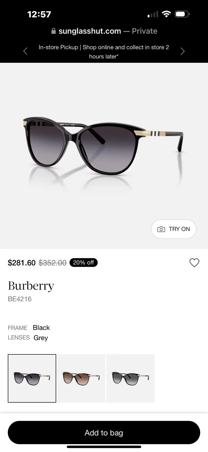 Burberry Sunglasses with Case image indicator(8)