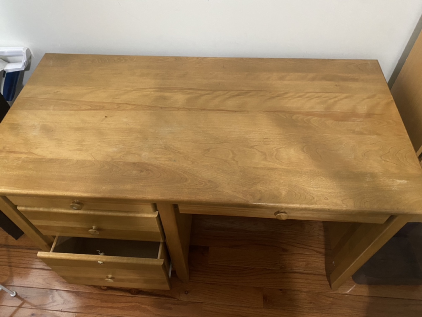 Wood Desk with Drawers - photo 2