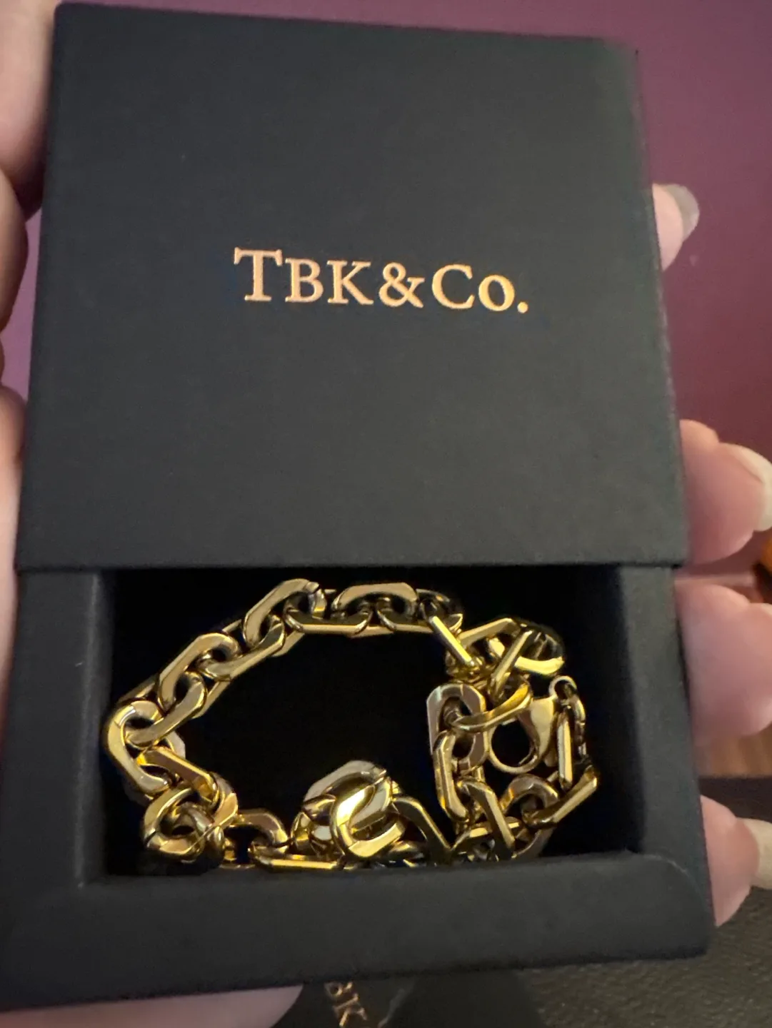 TBK&Co. 18K Gold Titanium Chain Bracelet image indicator(2)