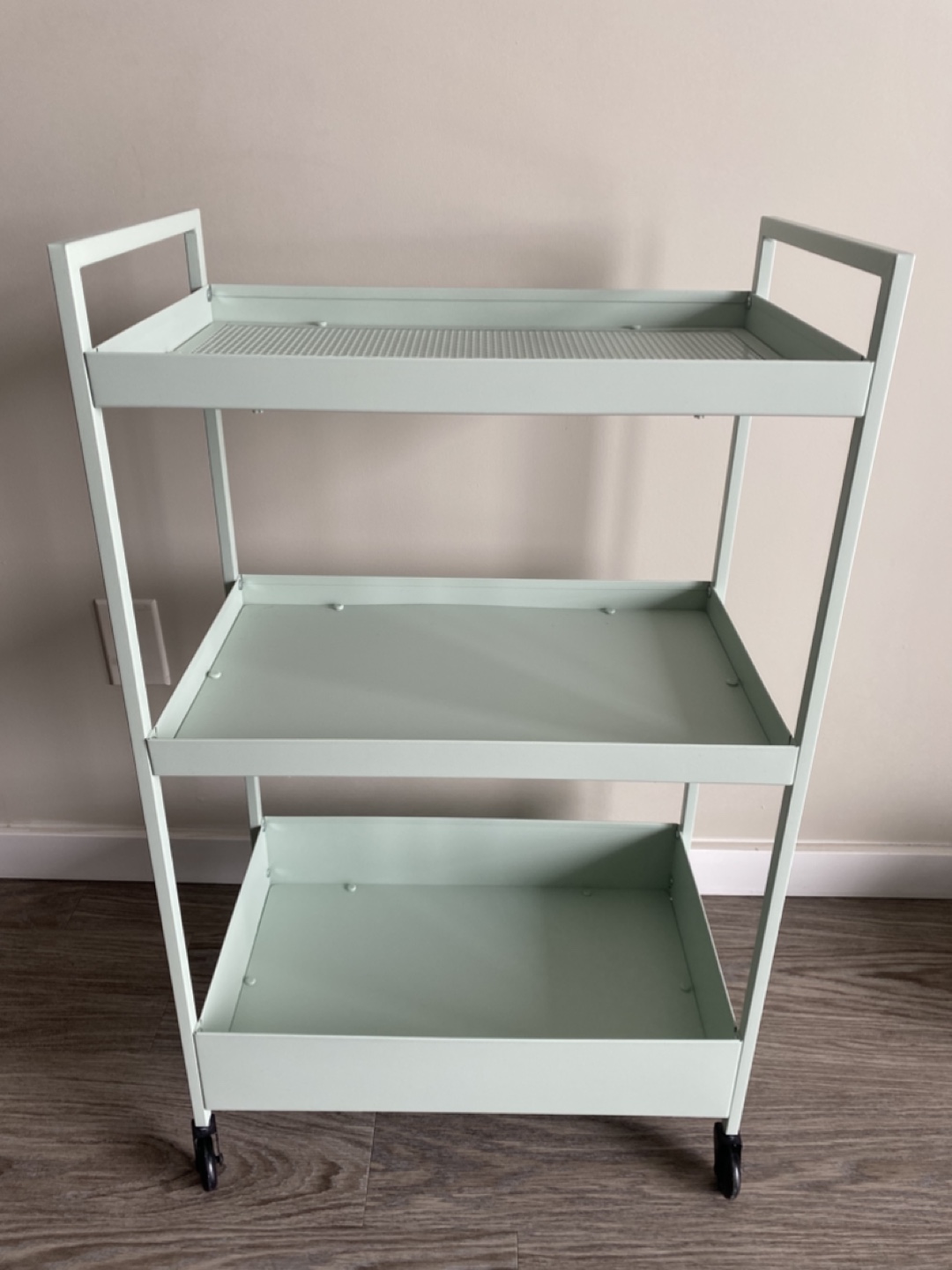 IKEA NISSAFORS 3-Tier Rolling Cart - Light Green - photo 2