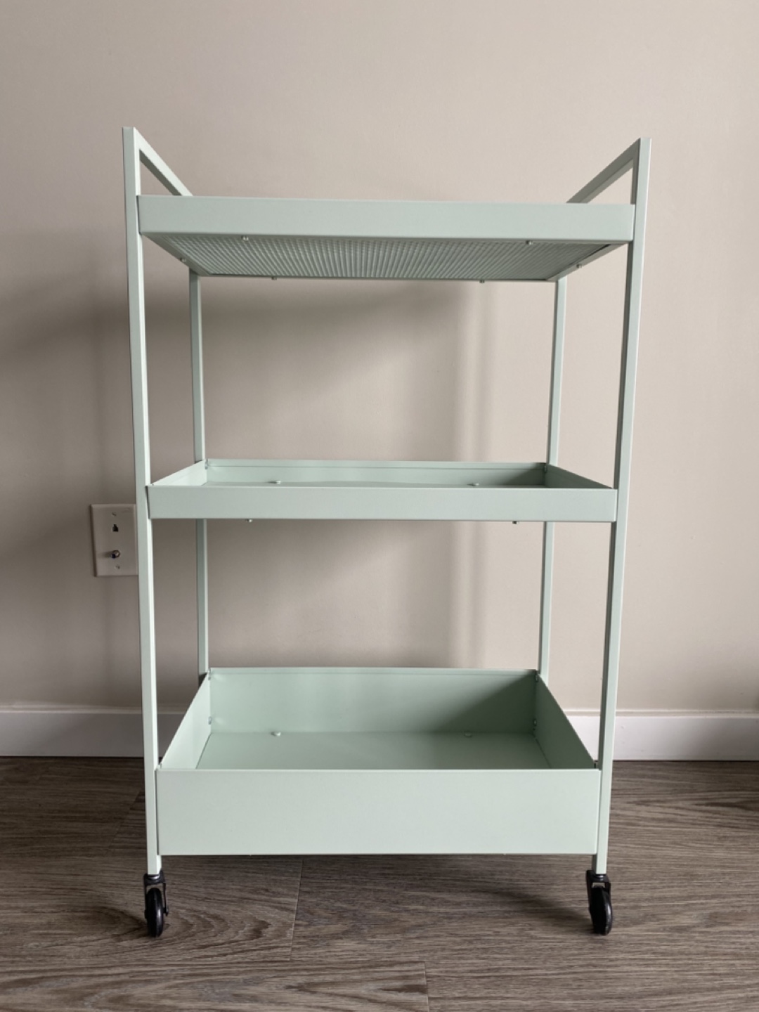 IKEA NISSAFORS 3-Tier Rolling Cart - Light Green